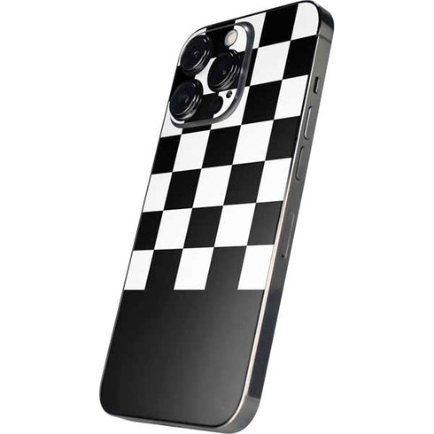 Checkerboard Split iPhone 14 Pro Skin