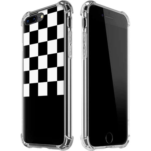 Checkerboard Split iPhone 7/8 Plus Clear Case