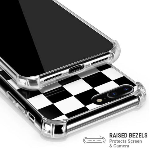 Checkerboard Split iPhone 7/8 Plus Clear Case