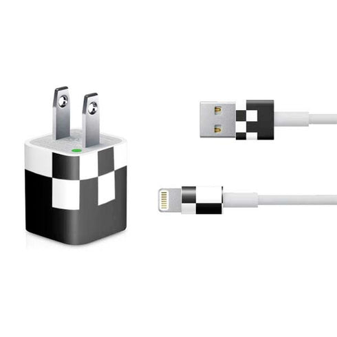 Checkerboard Split iPhone Charger (5W USB) Skin