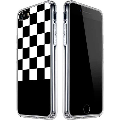 Checkerboard Split iPhone SE (2nd & 3rd Gen) Clear Case
