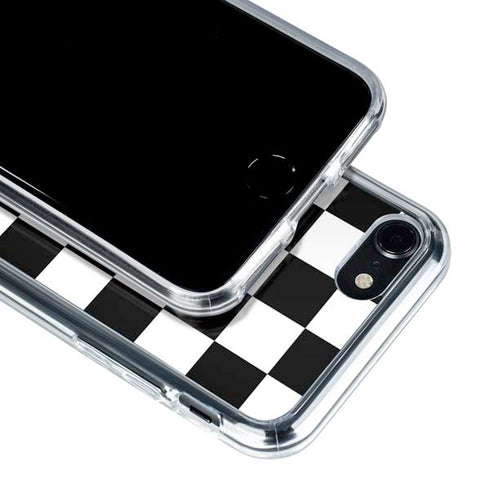 Checkerboard Split iPhone SE (2nd & 3rd Gen) Clear Case