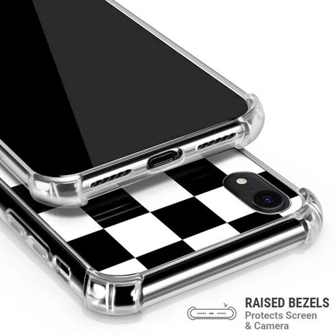 Checkerboard Split iPhone XR Clear Case