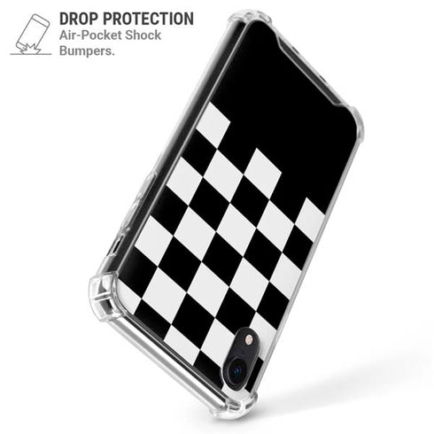 Checkerboard Split iPhone XR Clear Case