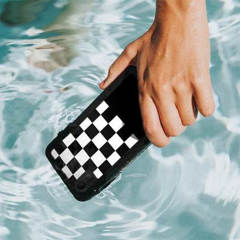 Checkerboard Split iPhone XR Waterproof Case