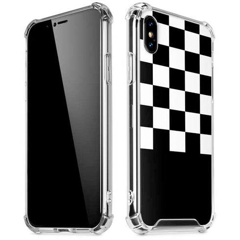 Checkerboard Split iPhone XS Max Clear Case