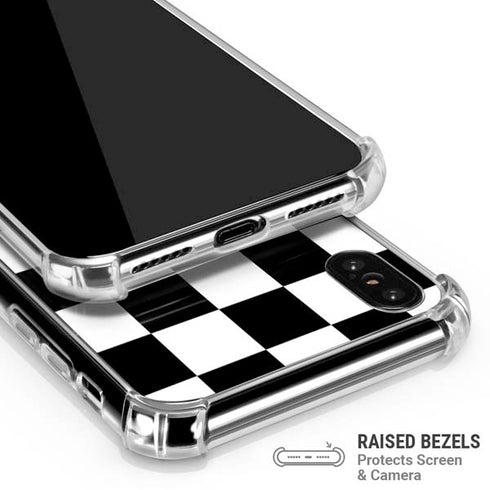 Checkerboard Split iPhone XS Max Clear Case