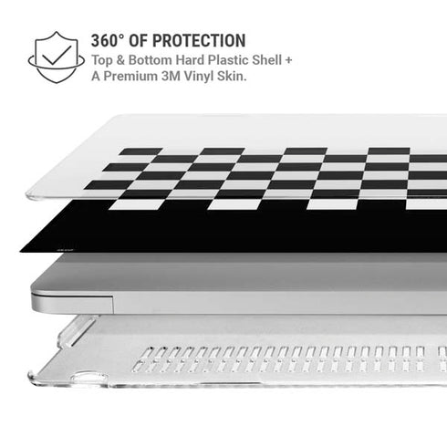 Checkerboard Split MacBook Air 15in (2023-2025) Case plus Skin