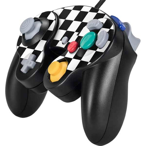 Checkerboard Split Nintendo GameCube Controller Skin