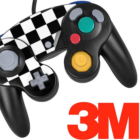 Checkerboard Split Nintendo GameCube Controller Skin