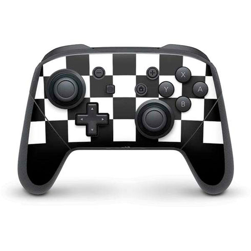 Checkerboard Split Nintendo Switch Pro Controller Skin