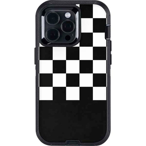Checkerboard Split Otterbox Defender iPhone Skin