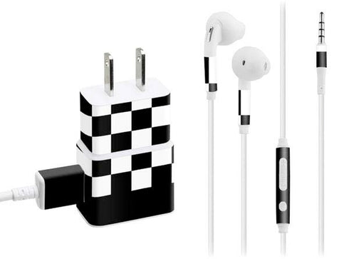 Checkerboard Split Phone Charger Skin