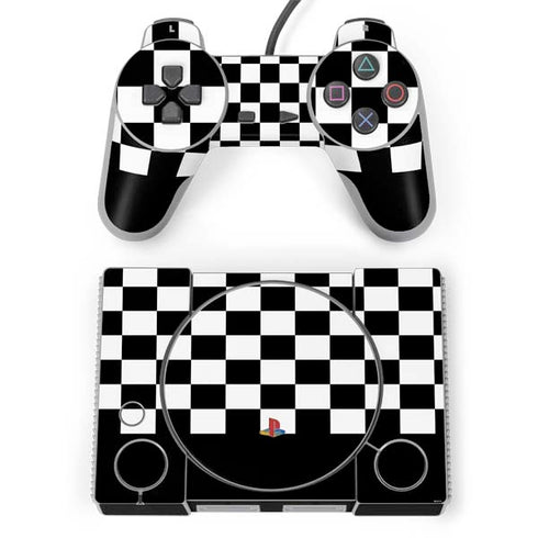 Checkerboard Split PlayStation Classic Bundle Skin