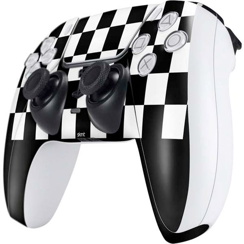 Checkerboard Split PS5 Controller Skin
