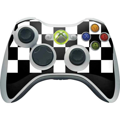 Checkerboard Split Xbox 360 Wireless Controller Skin