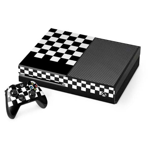 Checkerboard Split Xbox One Console and Controller Bundle Skin