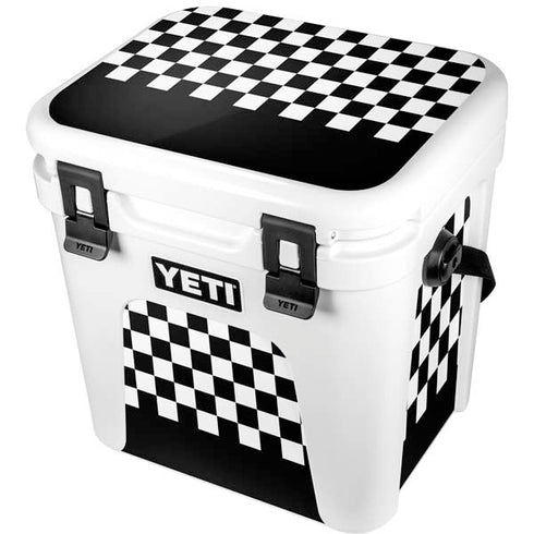 Checkerboard Split YETI Roadie 24 Hard Cooler Skin