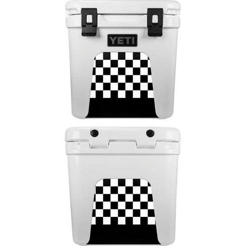 Checkerboard Split YETI Roadie 24 Hard Cooler Skin