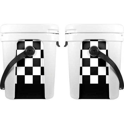 Checkerboard Split YETI Roadie 24 Hard Cooler Skin