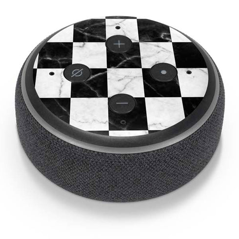 Checkered Marble Amazon Echo Dot Skin
