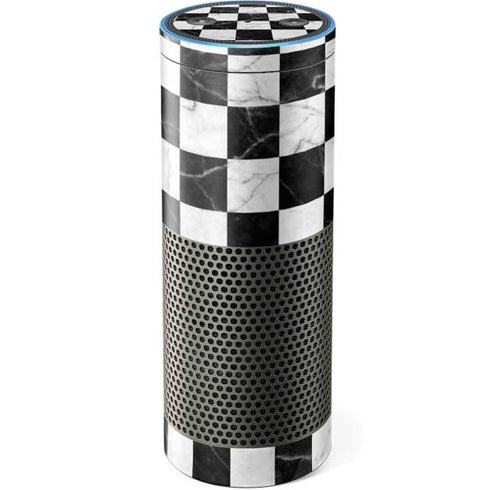 Checkered Marble Amazon Echo Skin