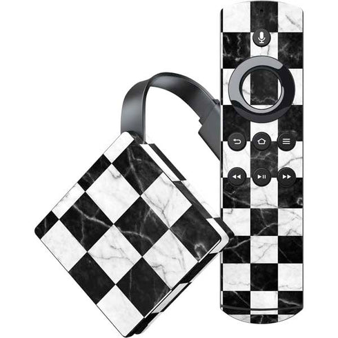 Checkered Marble Amazon Fire TV Skin