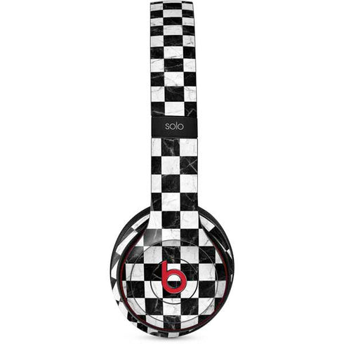 Checkered Marble Beats Solo 2 Wireless Skin