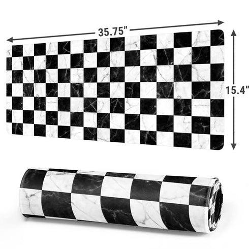 Checkered Marble Gaming Mouse Pad