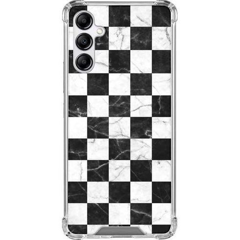 Checkered Marble Galaxy A14 5G Clear Case