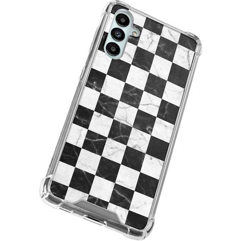 Checkered Marble Galaxy A14 5G Clear Case