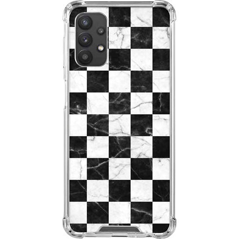 Checkered Marble Galaxy A32 5G Clear Case