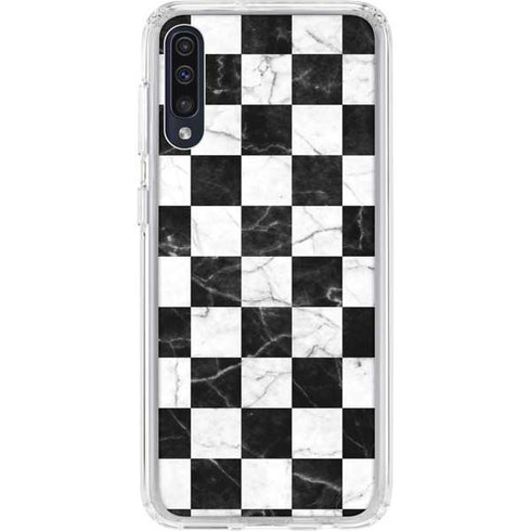 Checkered Marble Galaxy A50 Clear Case
