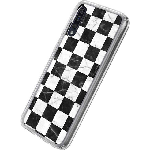 Checkered Marble Galaxy A50 Clear Case