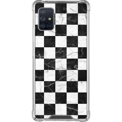 Checkered Marble Galaxy A51 5G Clear Case