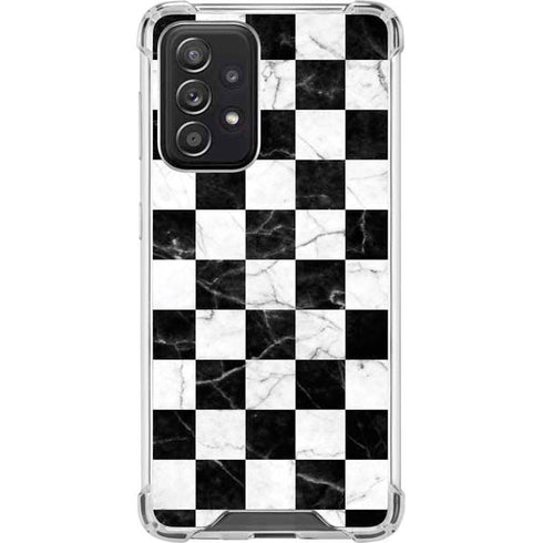 Checkered Marble Galaxy A52 5G Clear Case
