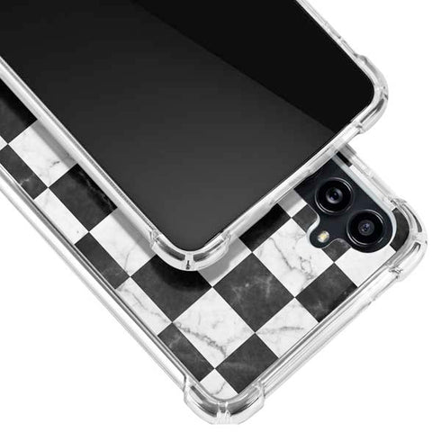 Checkered Marble Galaxy A54 5G Clear Case