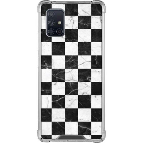 Checkered Marble Galaxy A71 5G Clear Case