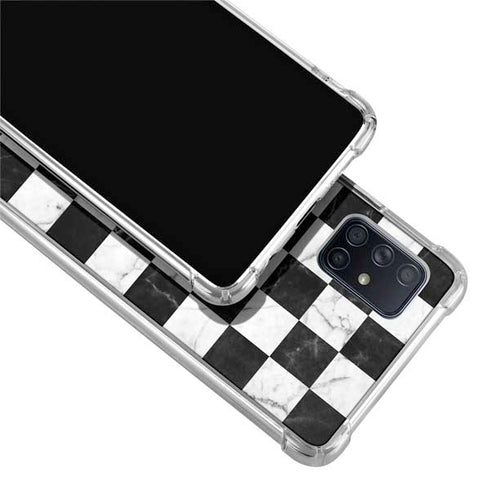 Checkered Marble Galaxy A71 5G Clear Case