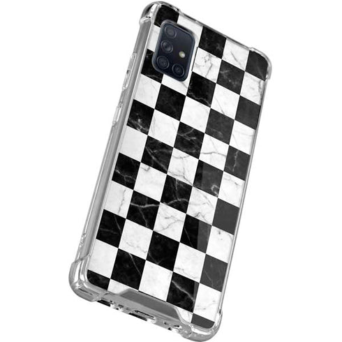 Checkered Marble Galaxy A71 5G Clear Case