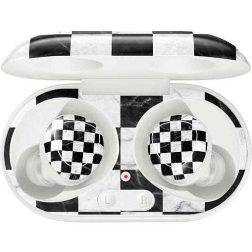 Checkered Marble Galaxy Buds Plus Skin