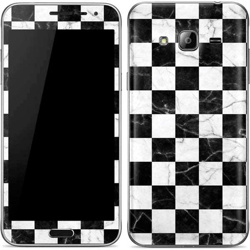 Checkered Marble Galaxy J3 Skin