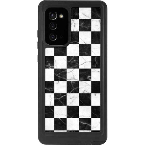 Checkered Marble Galaxy Note20 5G Waterproof Case