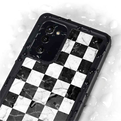 Checkered Marble Galaxy Note20 5G Waterproof Case