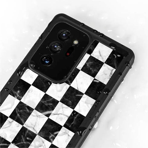 Checkered Marble Galaxy Note20 Ultra 5G Waterproof Case