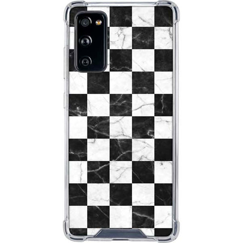 Checkered Marble Galaxy S20 FE Clear Case