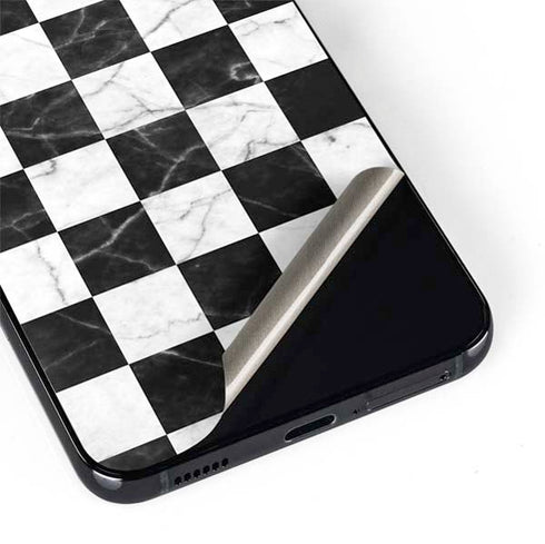 Checkered Marble Galaxy S22 Skin