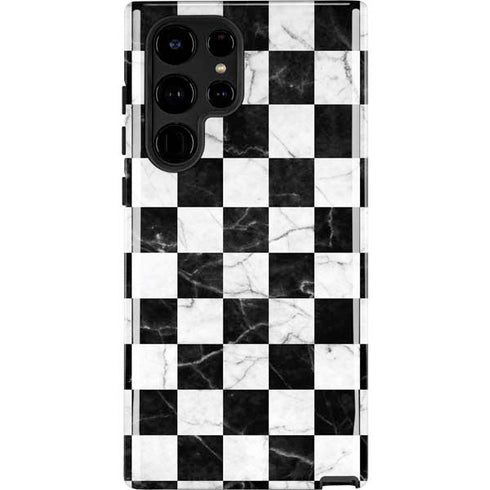 Checkered Marble Galaxy S22 Ultra Pro Case