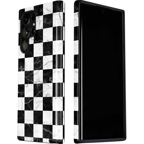 Checkered Marble Galaxy S22 Ultra Pro Case