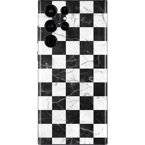 Checkered Marble Galaxy S22 Ultra Skin